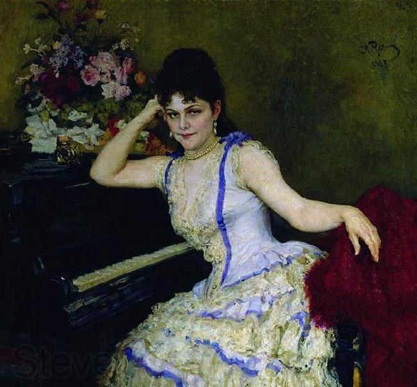 Ilya Yefimovich Repin Portrait of pianist and professor of Saint-Petersburg Conservatory Sophie Menter. Spain oil painting art